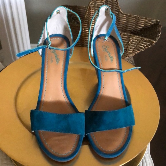 🦋Seychelles Suede & Leather Ankle Strap front band Sandals - Picture 2 of 9